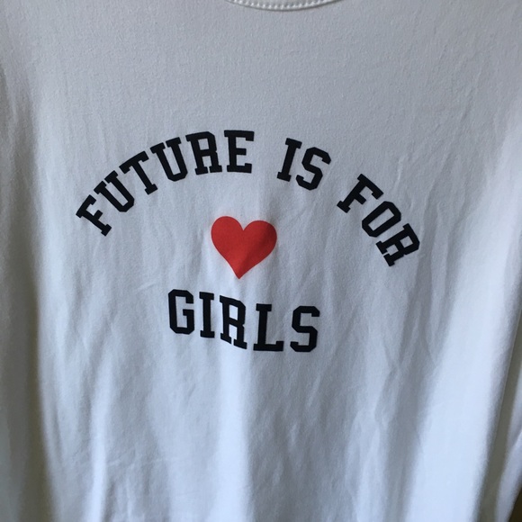 White M top tshirt future is ❤️ for girls shirt SOFT ! - Picture 6 of 7